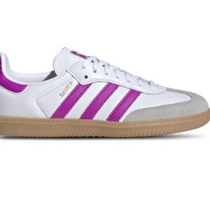 Adidas Samba White and Pink Trainers